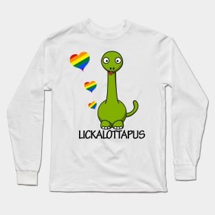 Lickalottapus Lesbian Art - Lesbian pride - Same sex Long Sleeve T-Shirt